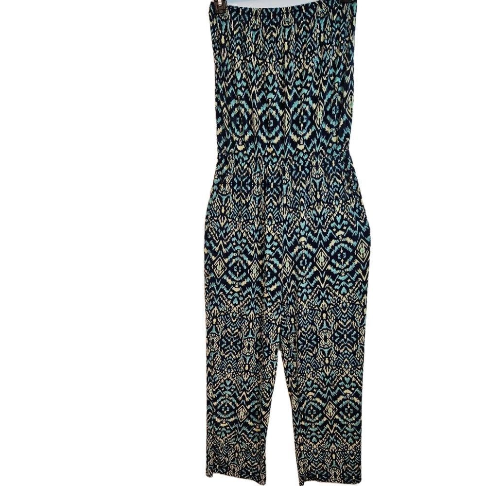 Mlle Gabrielle Strapless Jumpsuit sz L